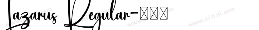 Lazarus Regular字体转换